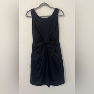 Kate Spade Jillian Black Bow Waist A Line Dress Cocktail LBD *NO TAG FLAW* READ